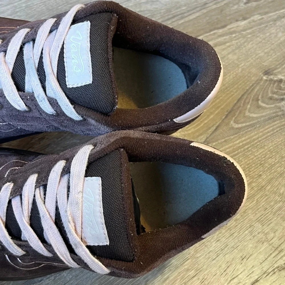 VTG Vans Cantonia Cush Skate Shoes Y2K‎ Brown Suede Womens 9.5 UK 7 EU 40.5